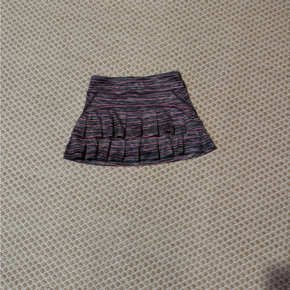Striped Black and Pink Women's Skort